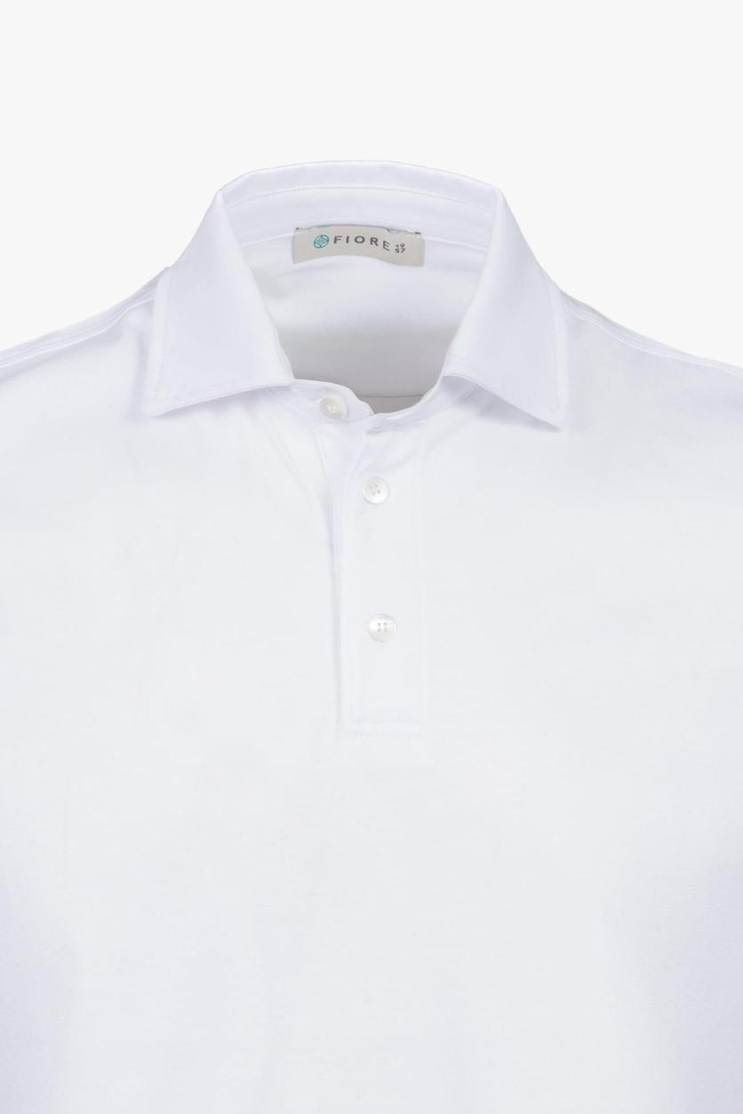 White Pima cotton polo shirt