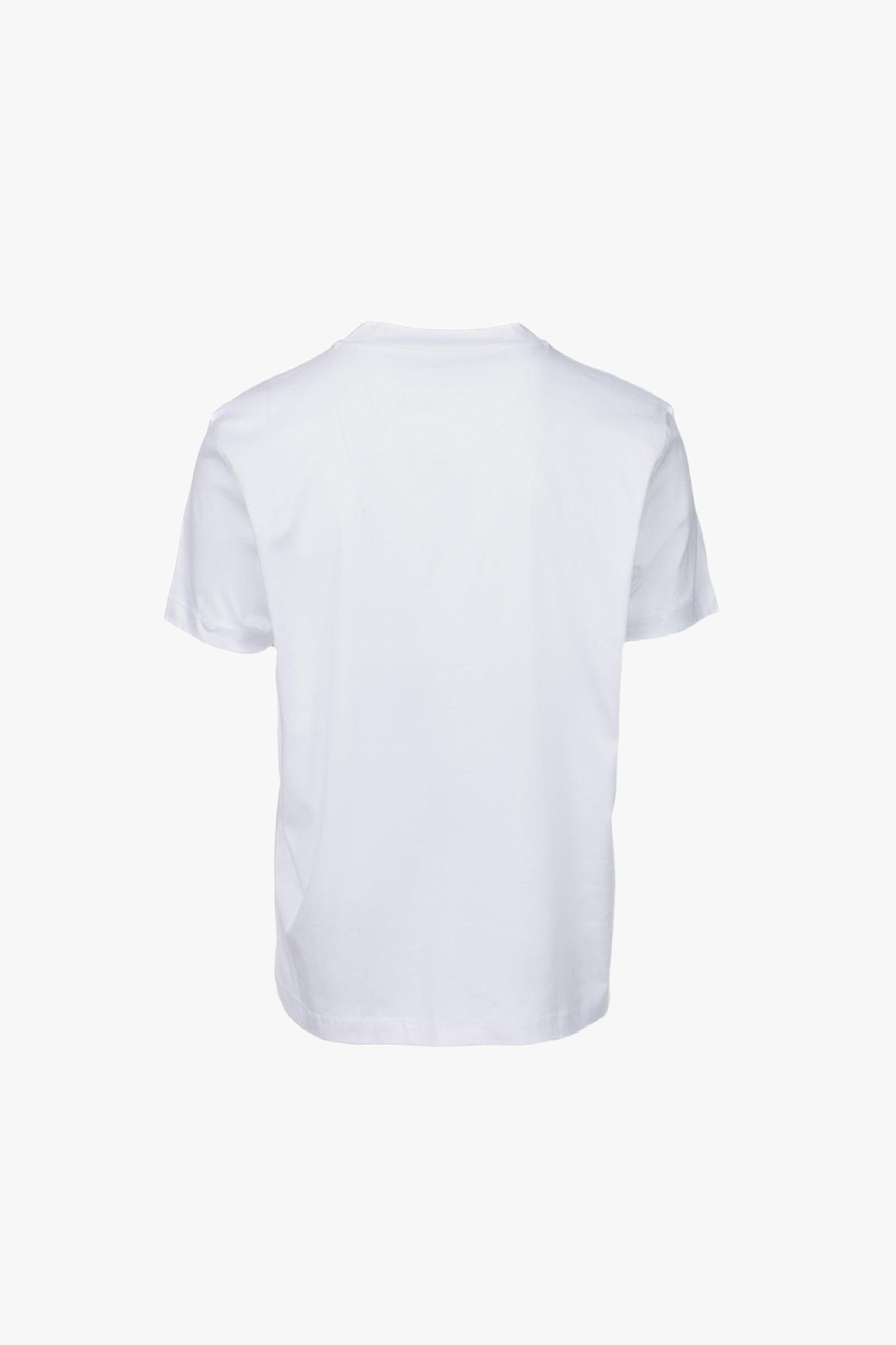 White Pima cotton high-neck T-shirt