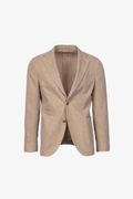 Giacca Napoli monopetto in cotone beige