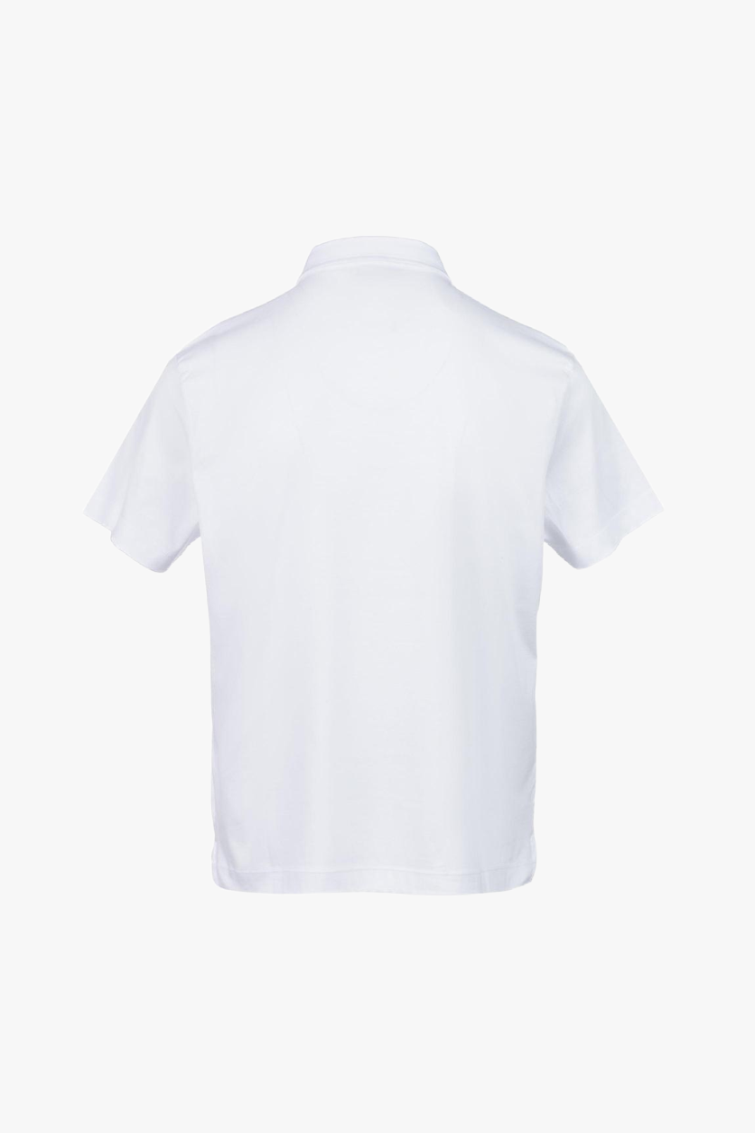 White Pima cotton polo shirt