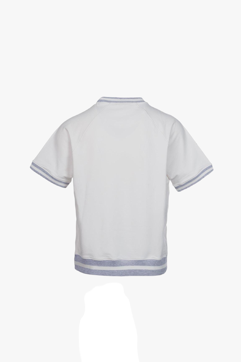 Cotton sweatshirt T-shirt with contrasting white elastic