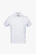 White Pima cotton polo shirt