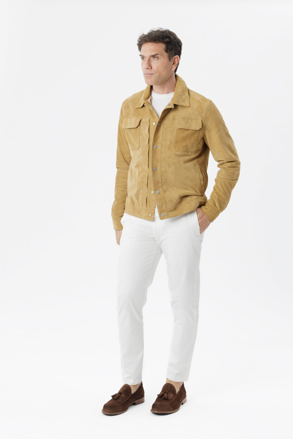 Camel suede jacket