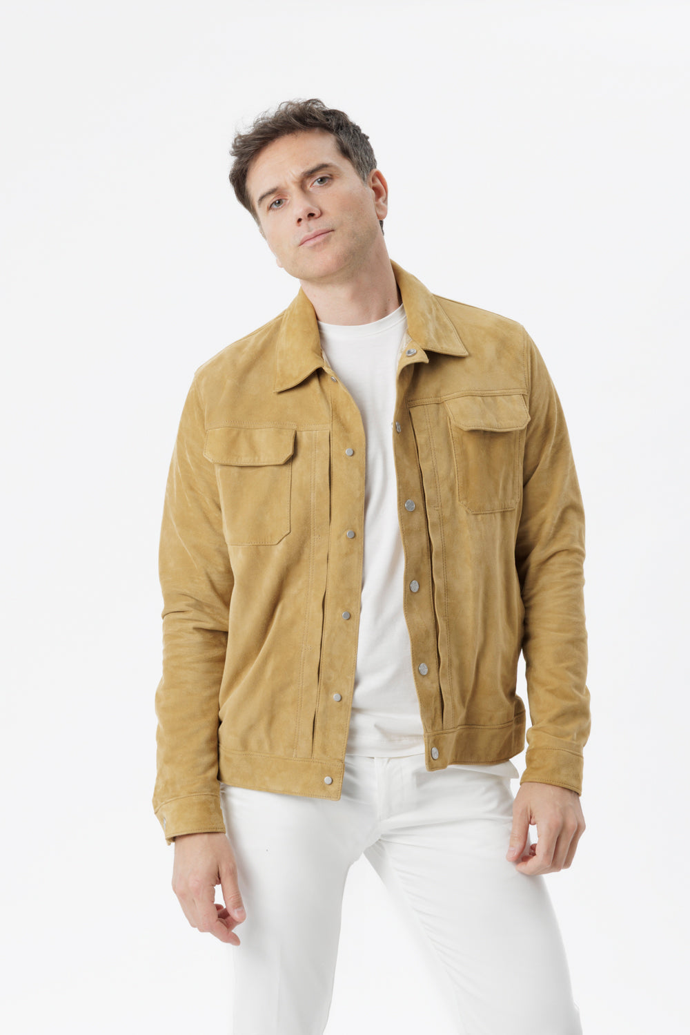 Camel suede jacket