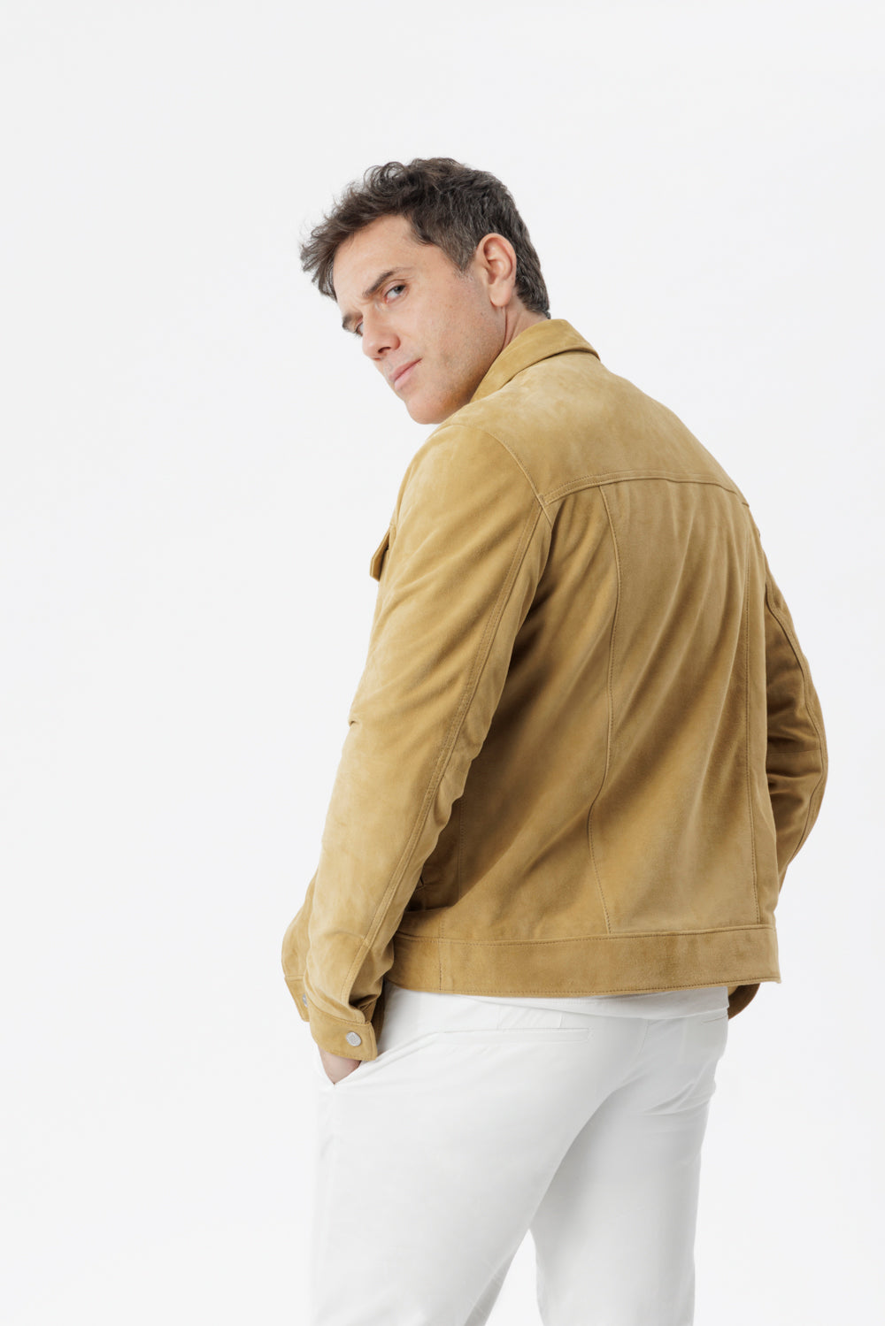Camel suede jacket