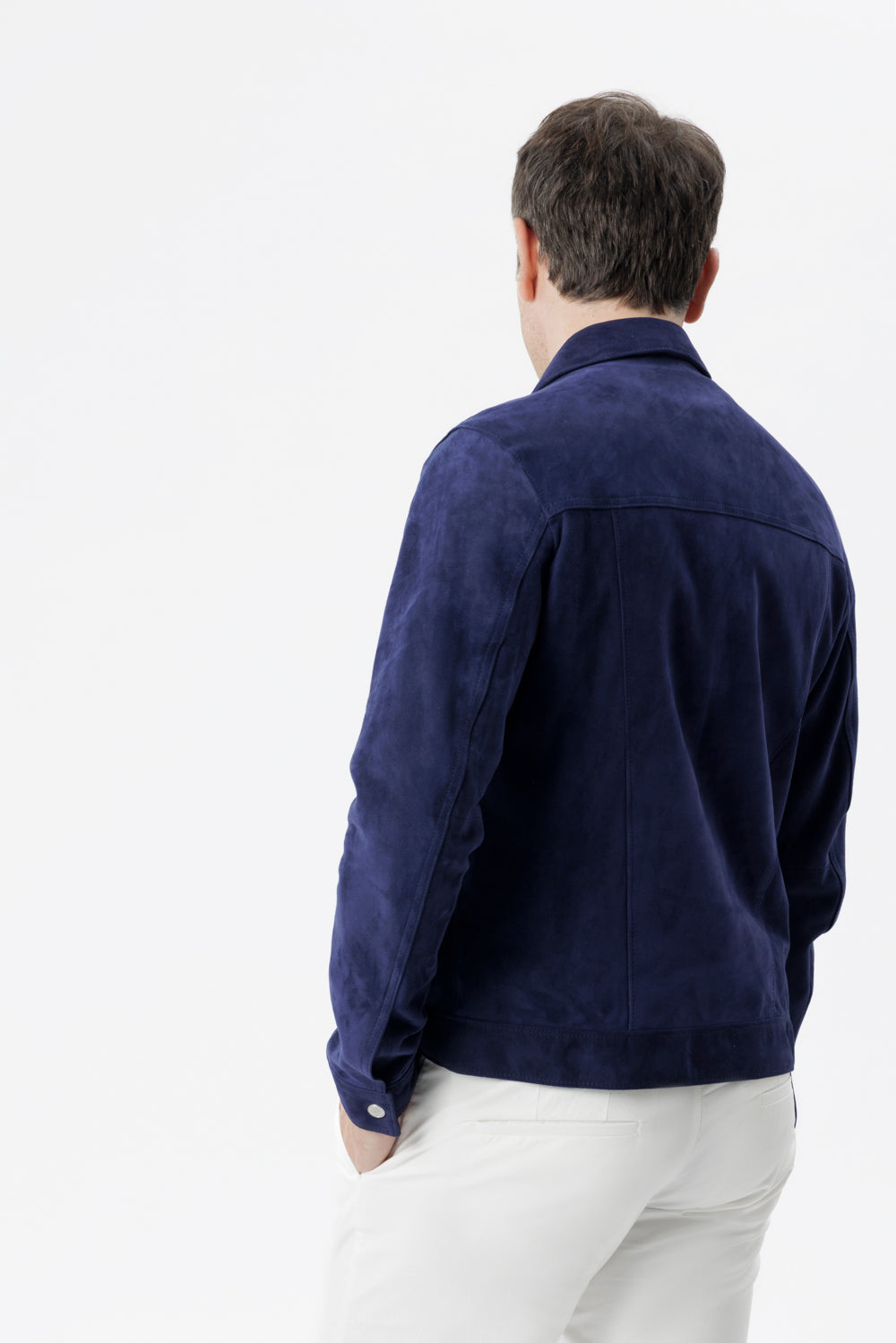 Navy suede jacket