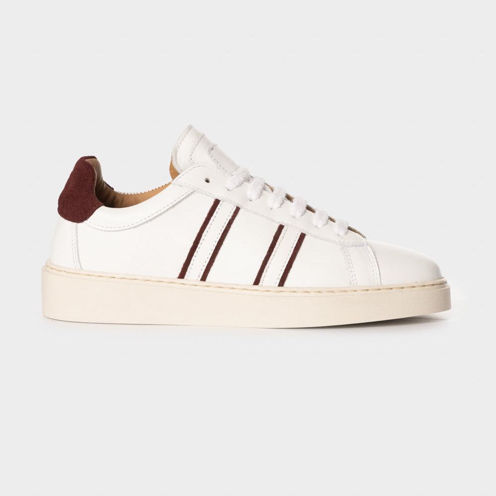 Sneakers white/barolo leather