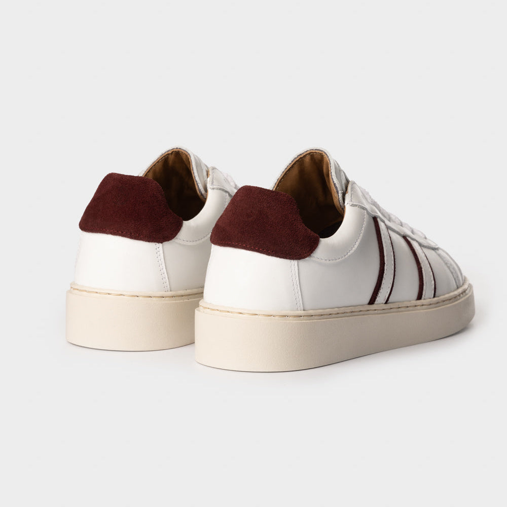 Sneakers white/barolo leather