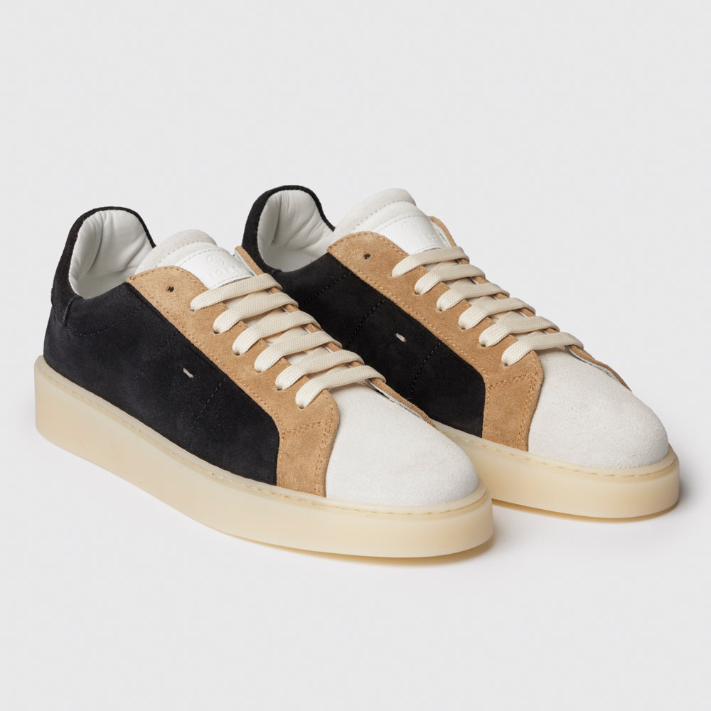 Blue/sand Suede Sneaker