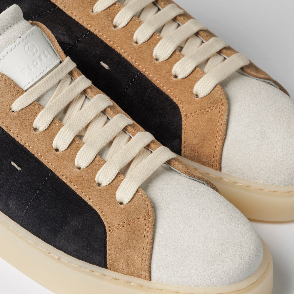 Blue/sand Suede Sneaker