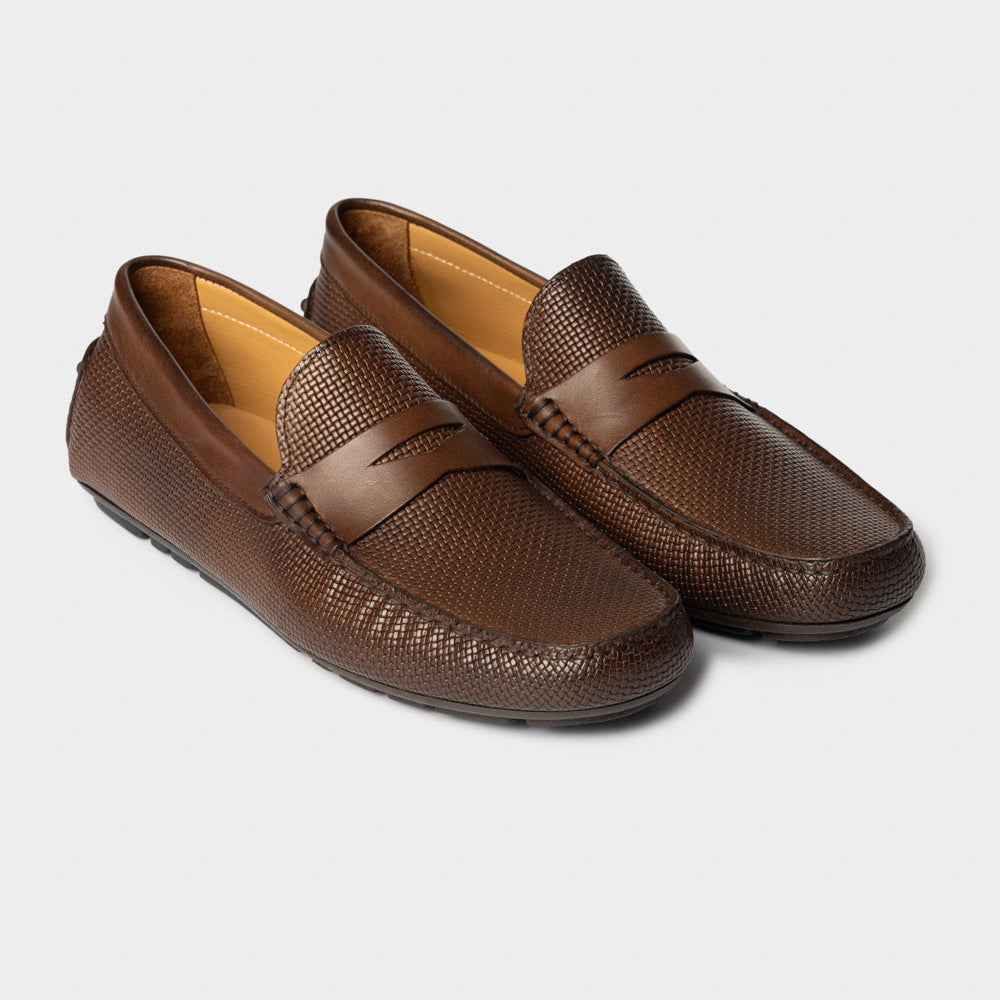 Mocassino Crust intreccio Marrone