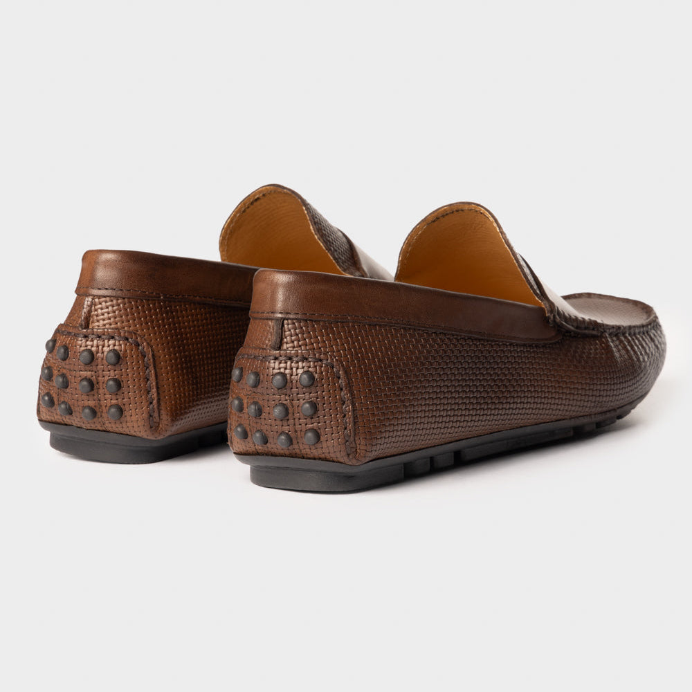 Mocassino Crust intreccio Marrone