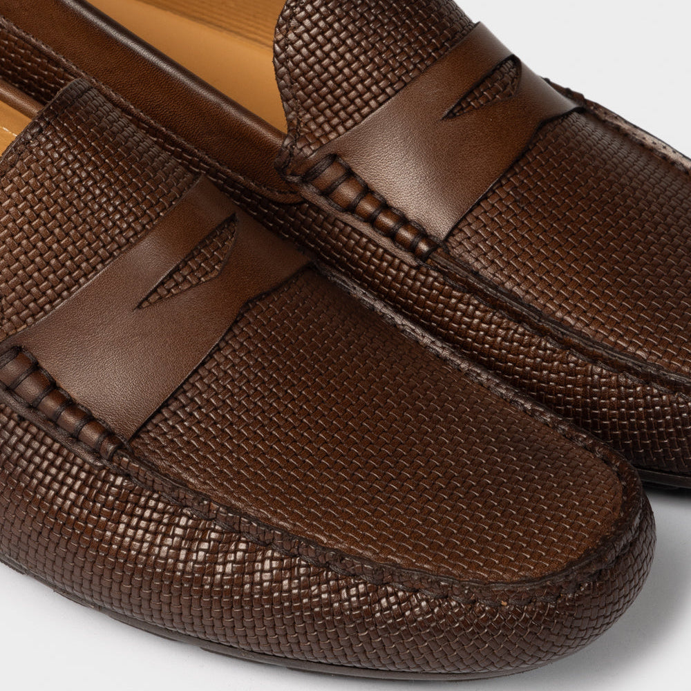 Mocassino Crust intreccio Marrone