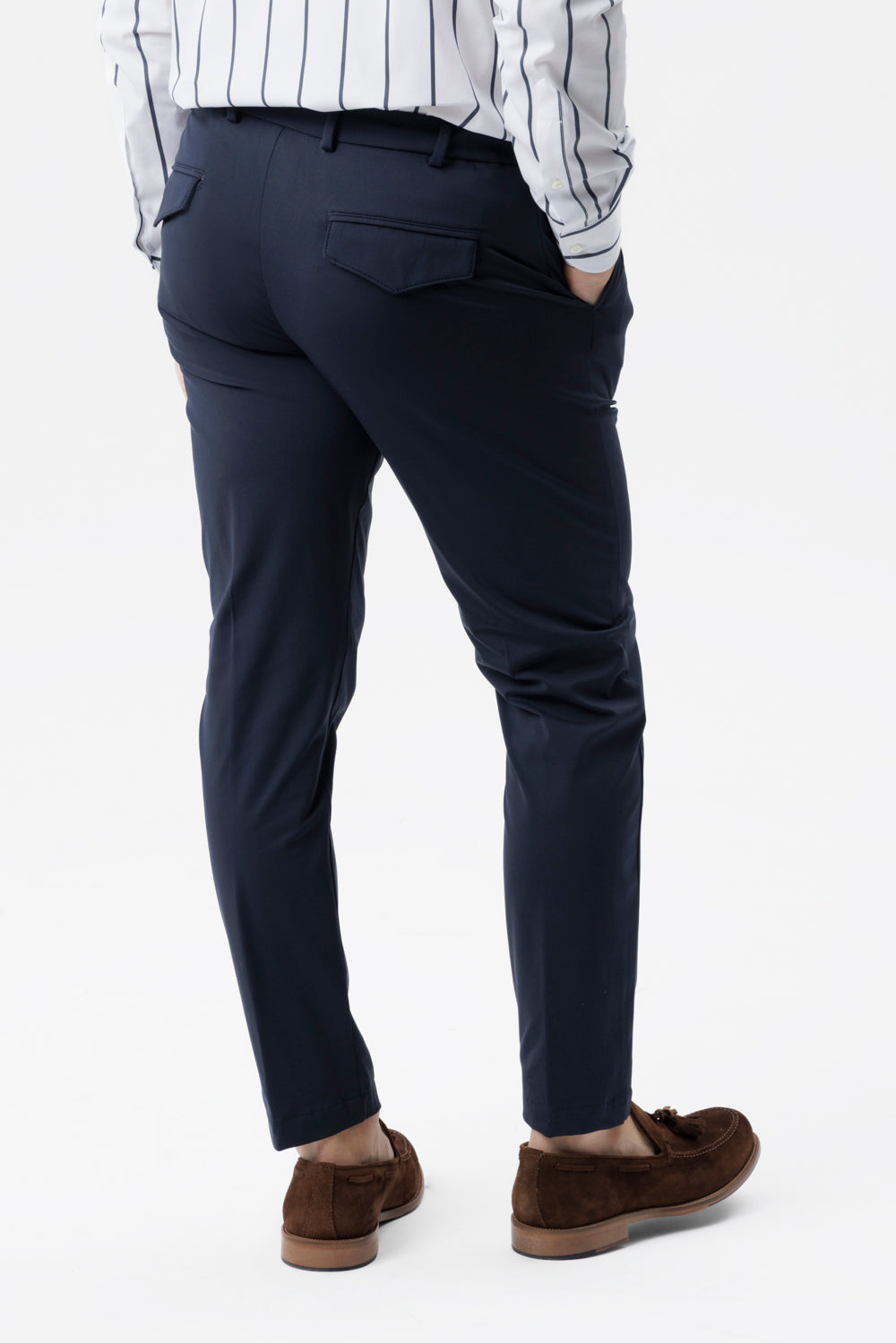 Pantalone coulisse in nylon comfort blu navy