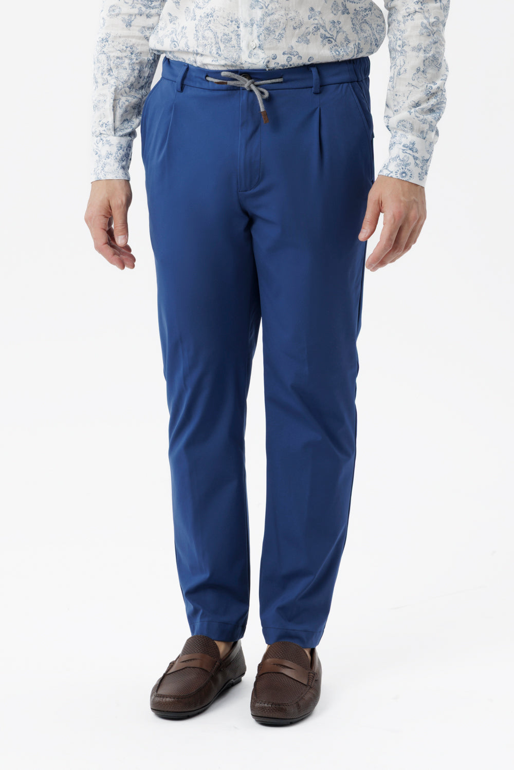 Pantalone coulisse in nylon comfort blu