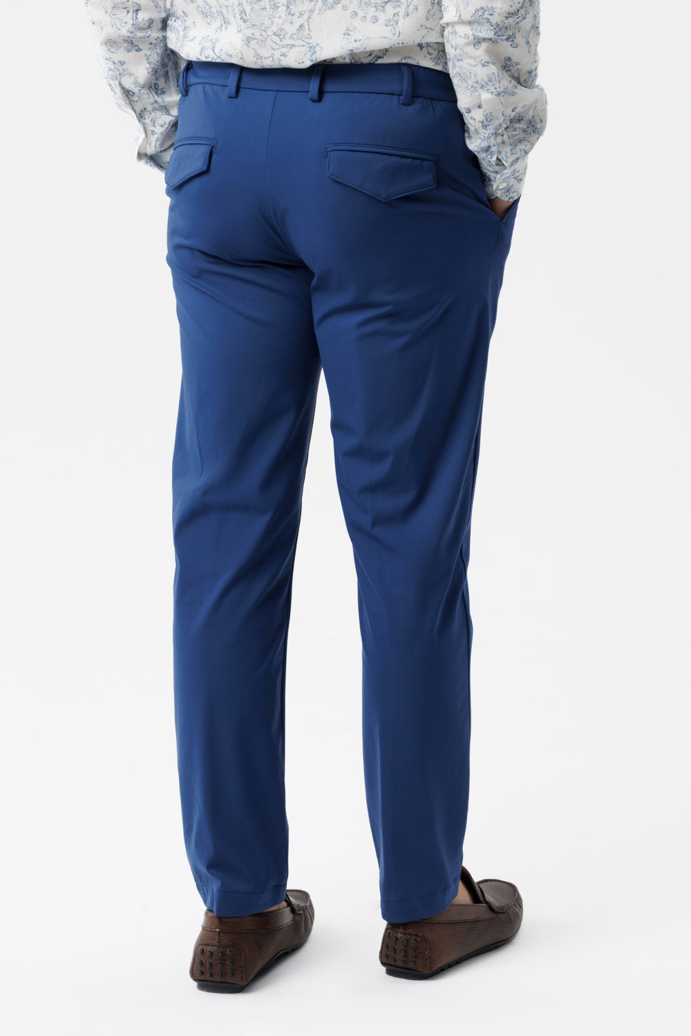 Pantalone coulisse in nylon comfort blu