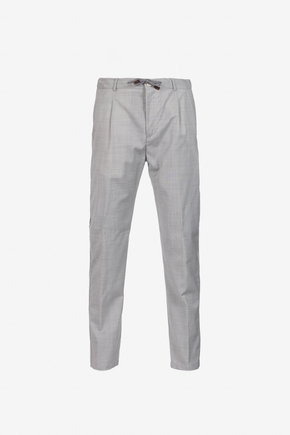 Amalfi light grey virgin wool trousers