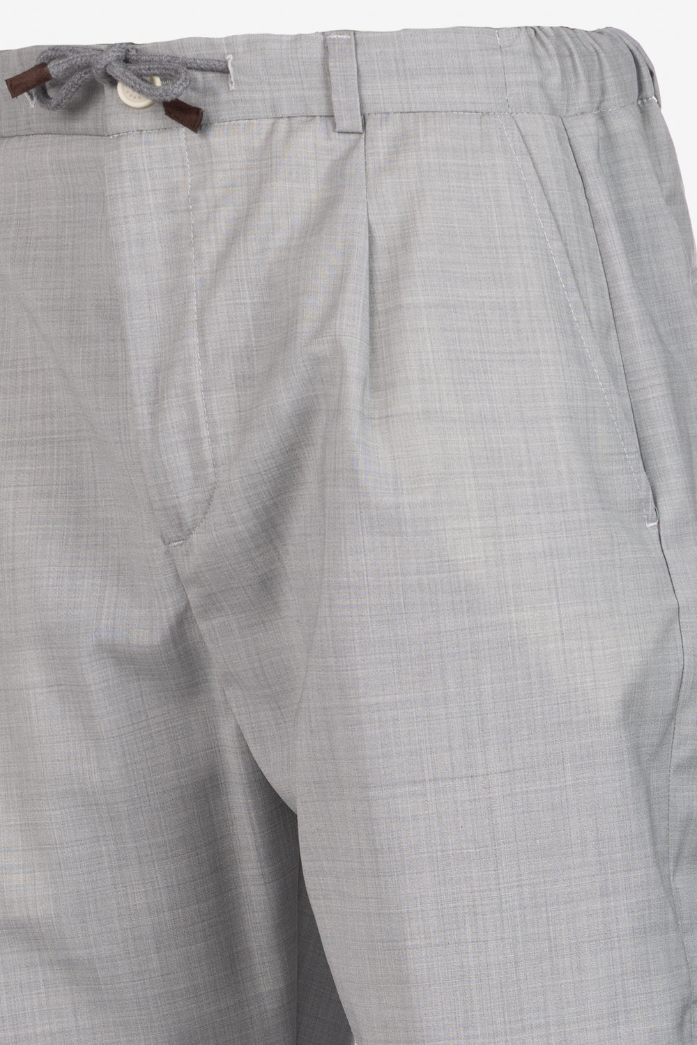 Amalfi light grey virgin wool trousers