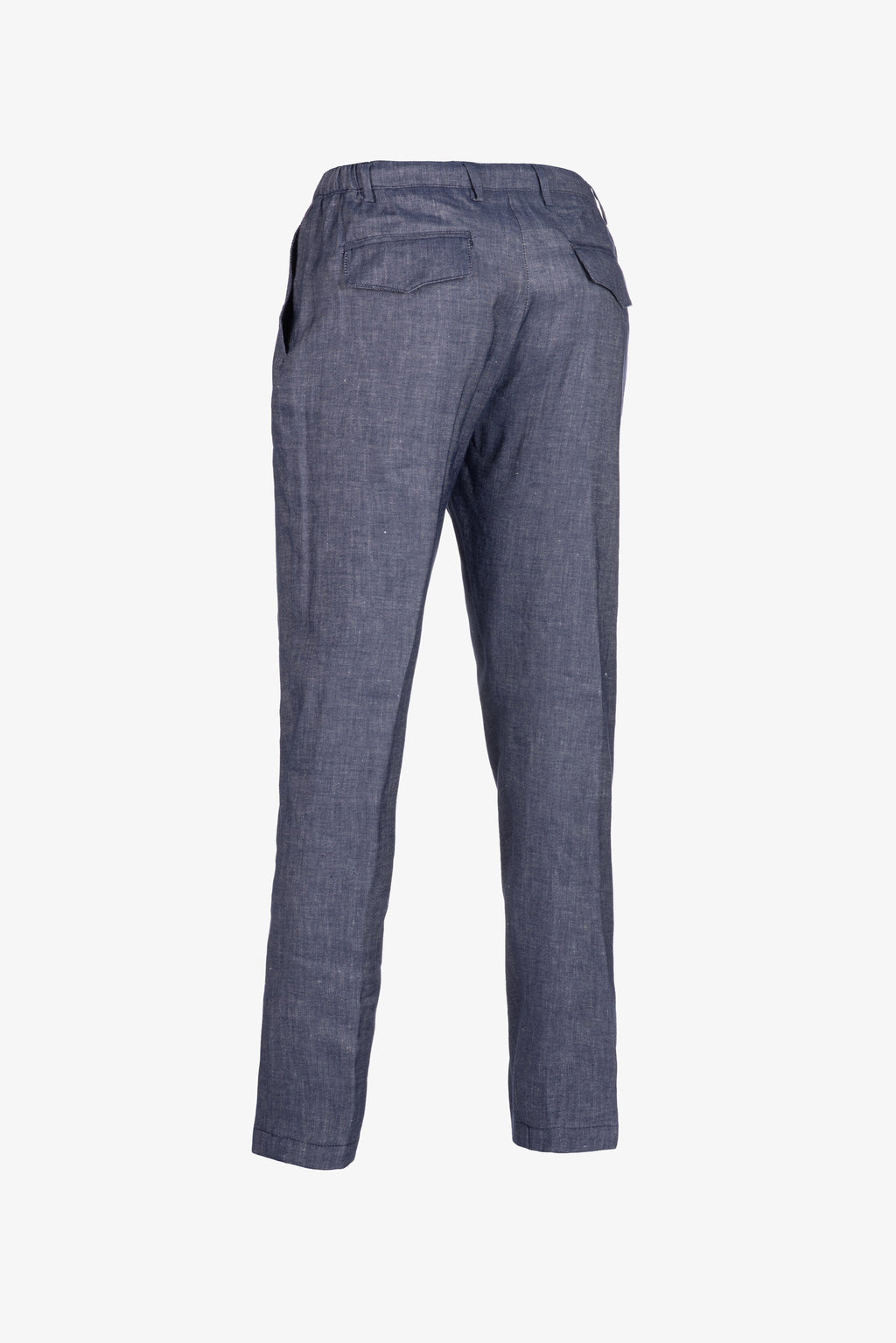 Amalfi drawstring trousers in cotton and linen denim