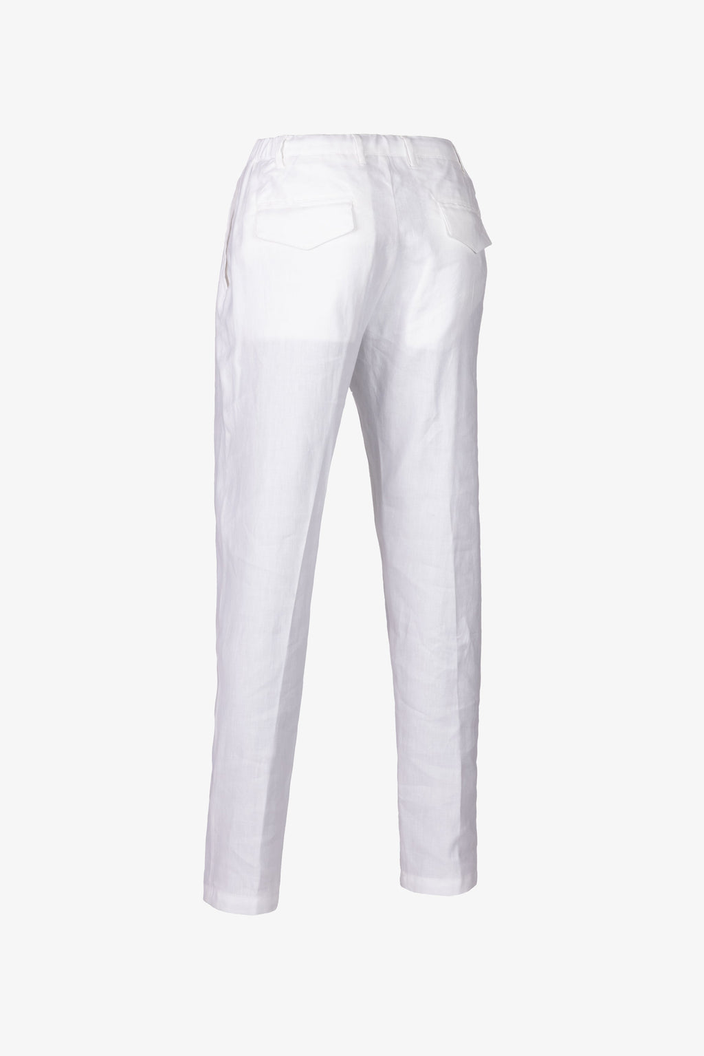 Amalfi drawstring trousers in white cotton and linen