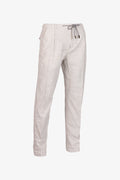 Amalfi trousers in beige Prince of Wales cotton