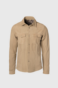 Soft honey suede overshirt