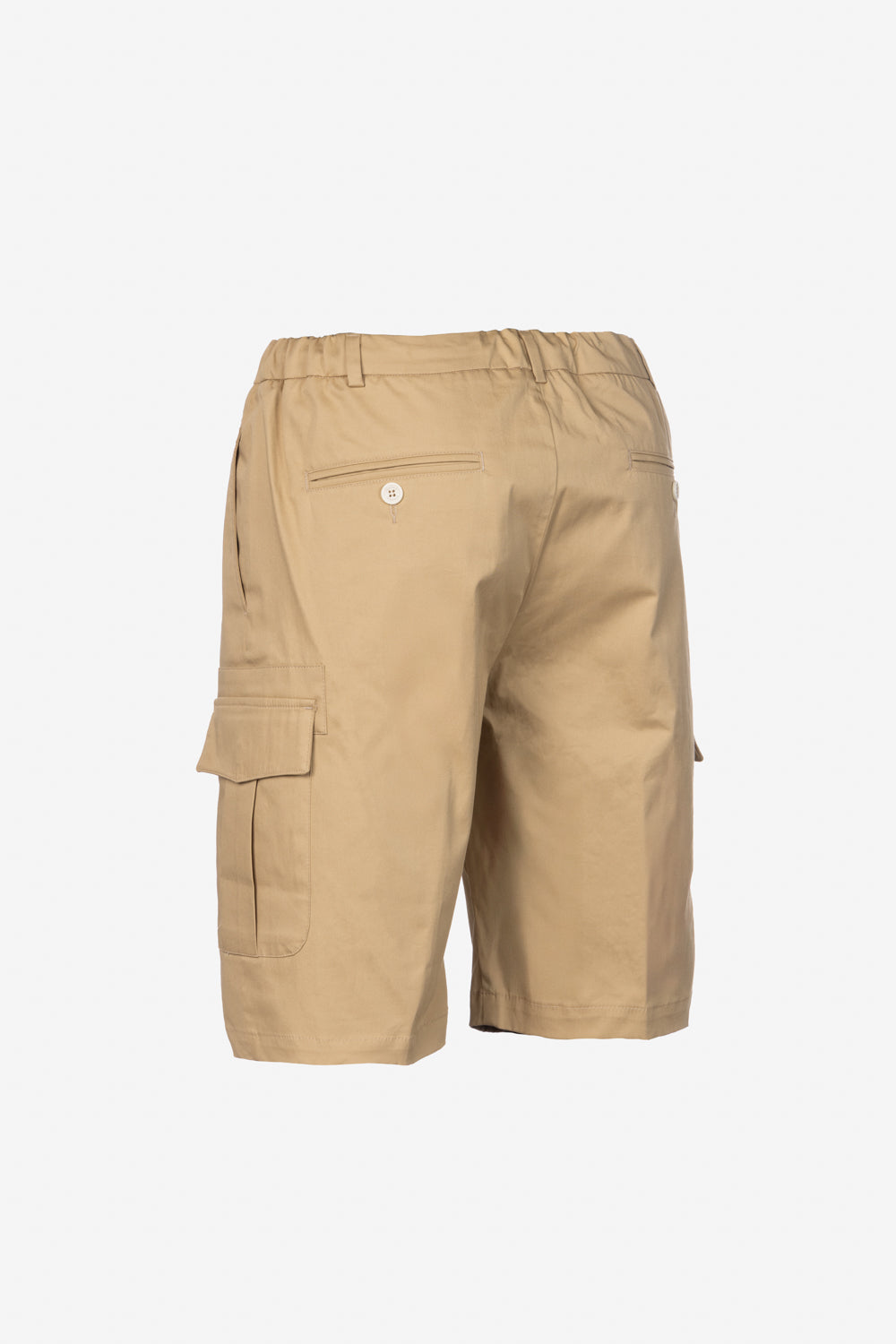 Ecru cotton cargo shorts