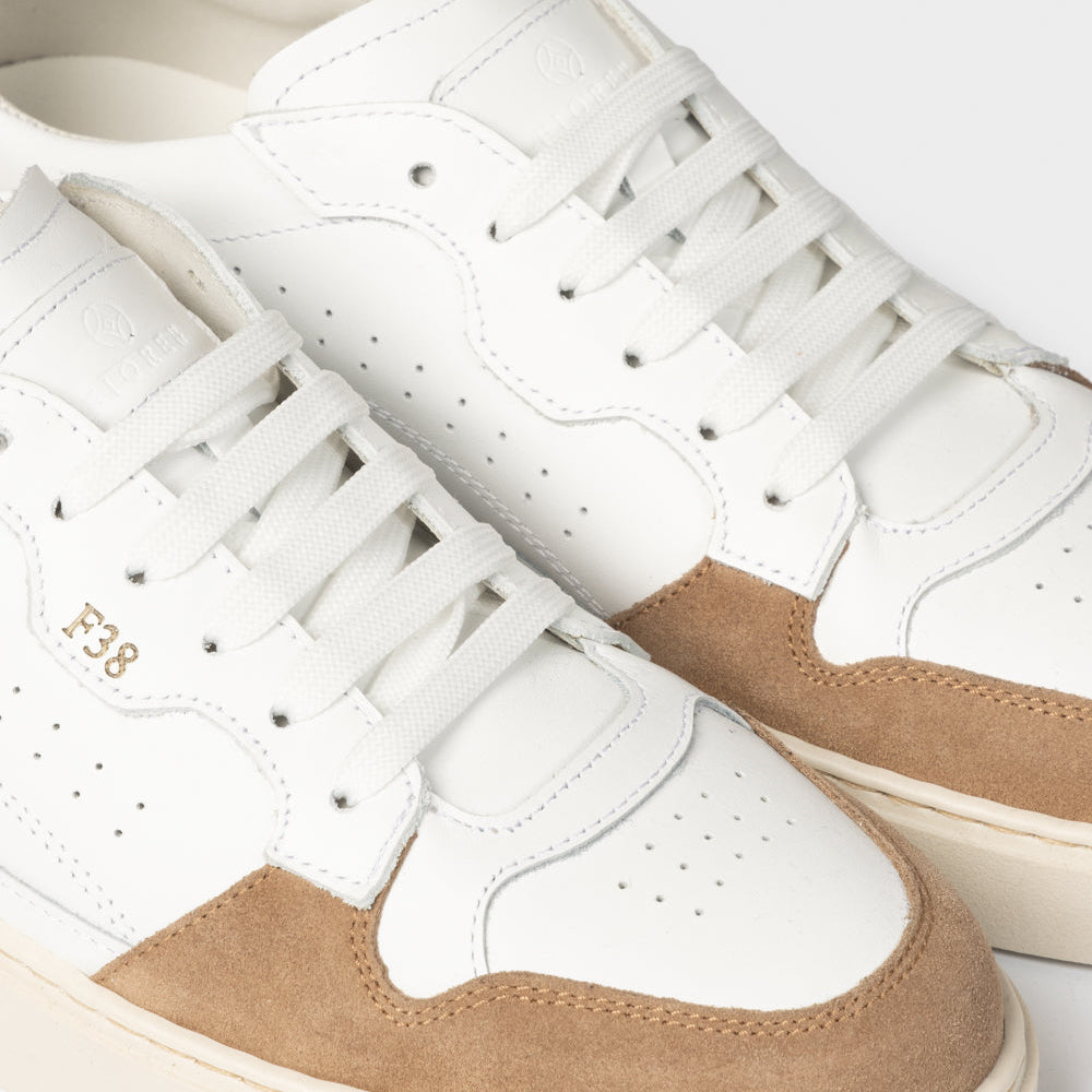 Sneaker F38 white/flesh leather