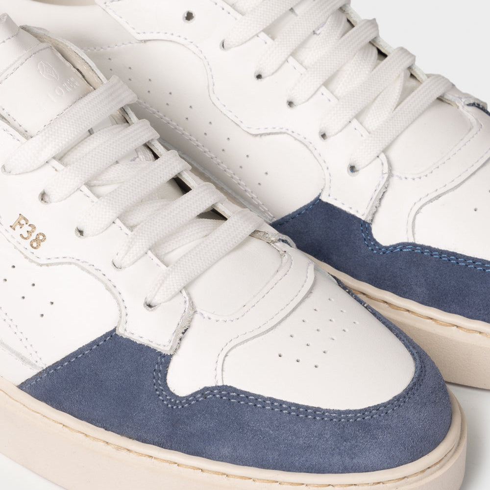 Sneaker F38 white/denim leather
