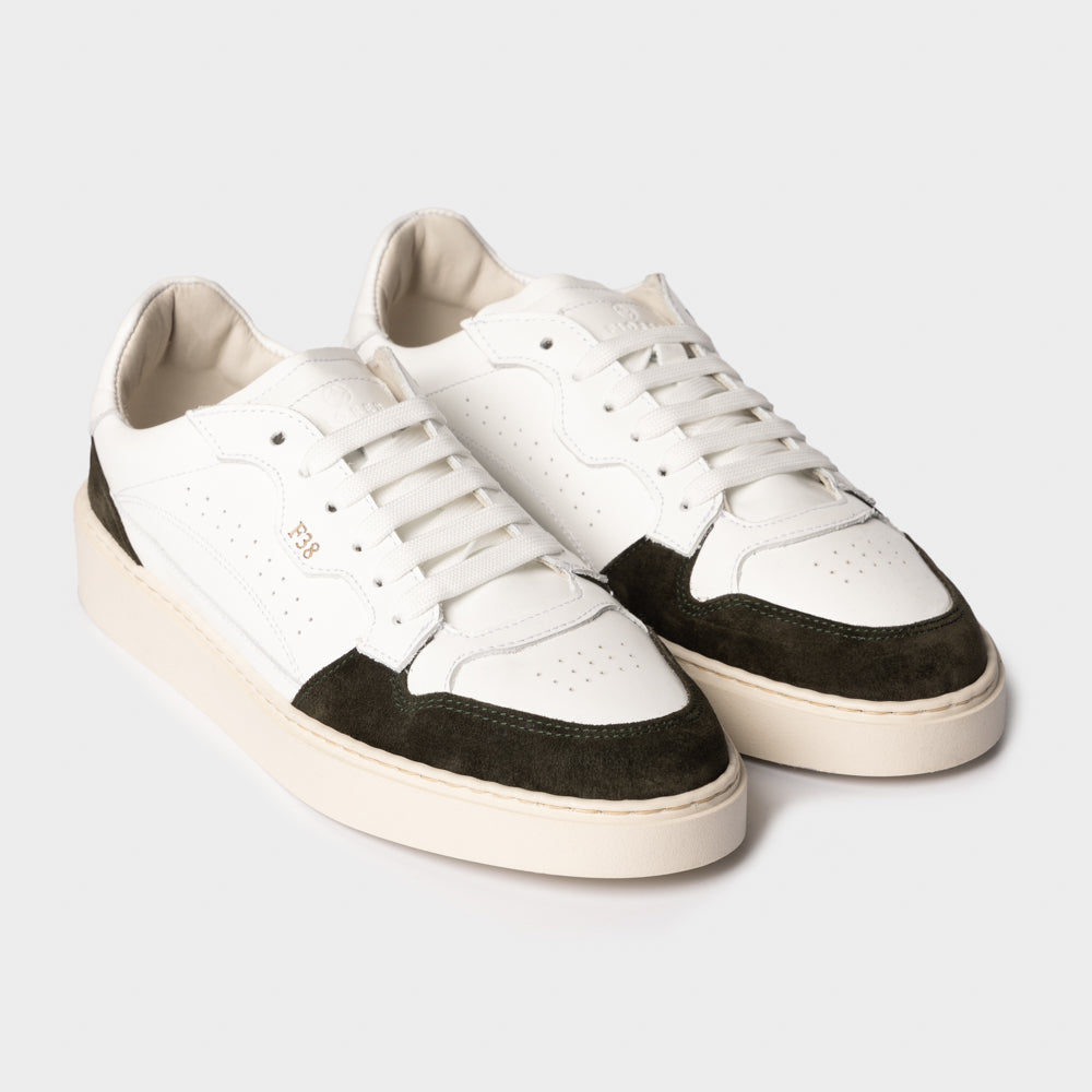 Sneaker F38 white/loden leather