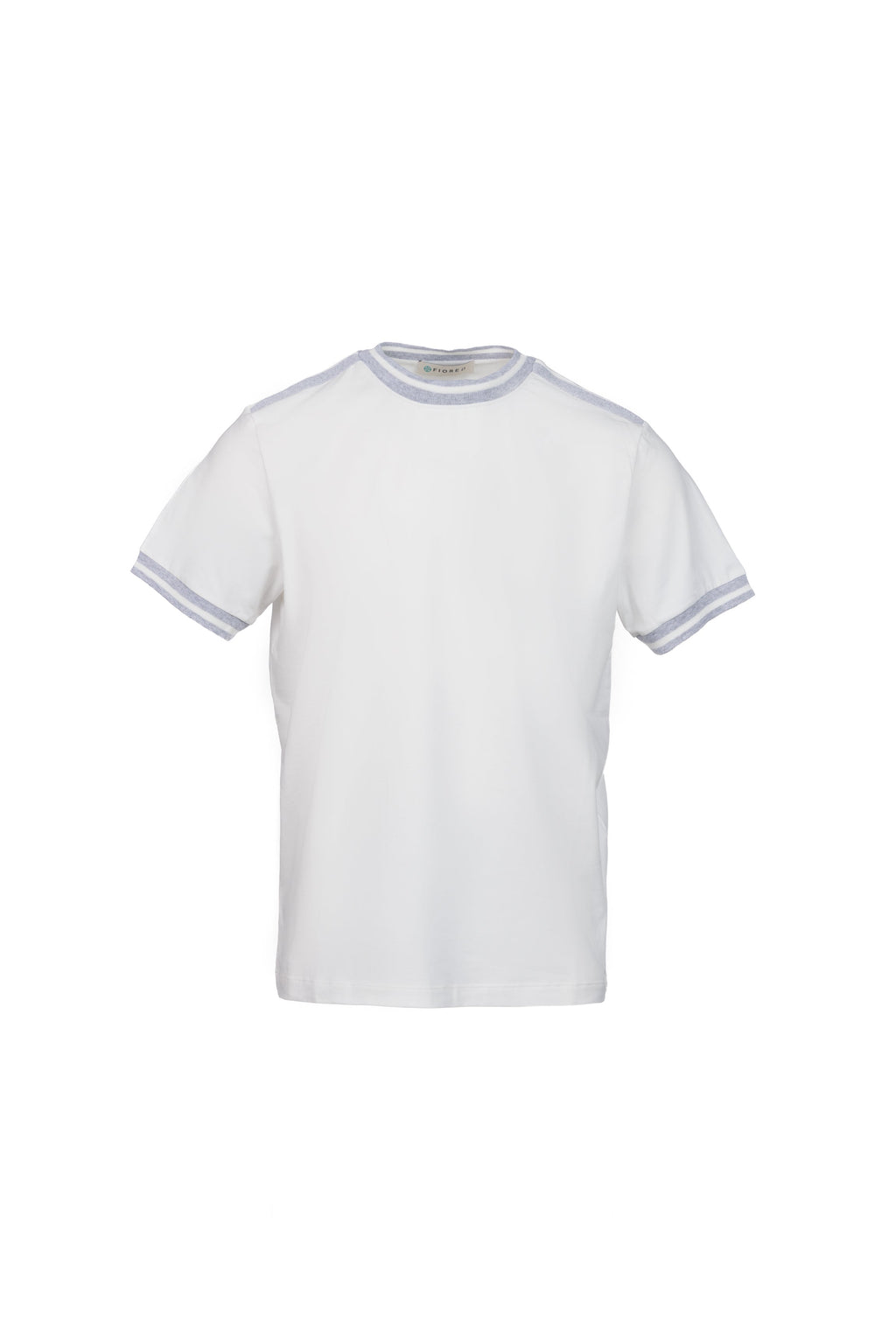 White ribbed cotton T-shirt