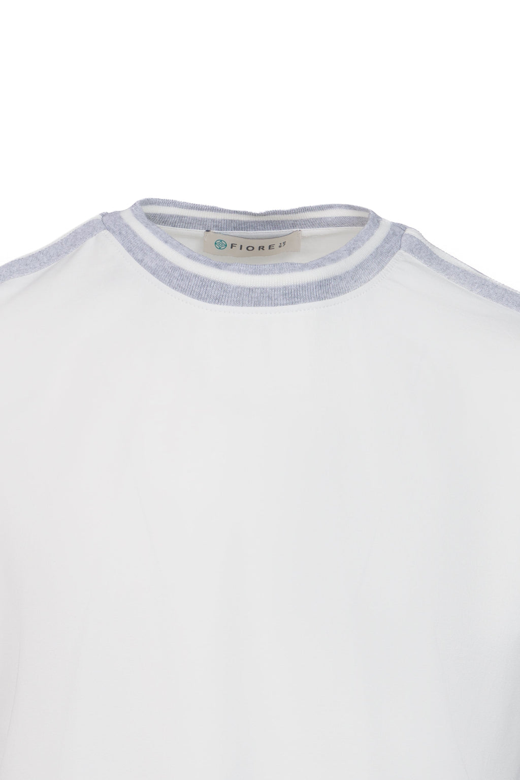 White ribbed cotton T-shirt