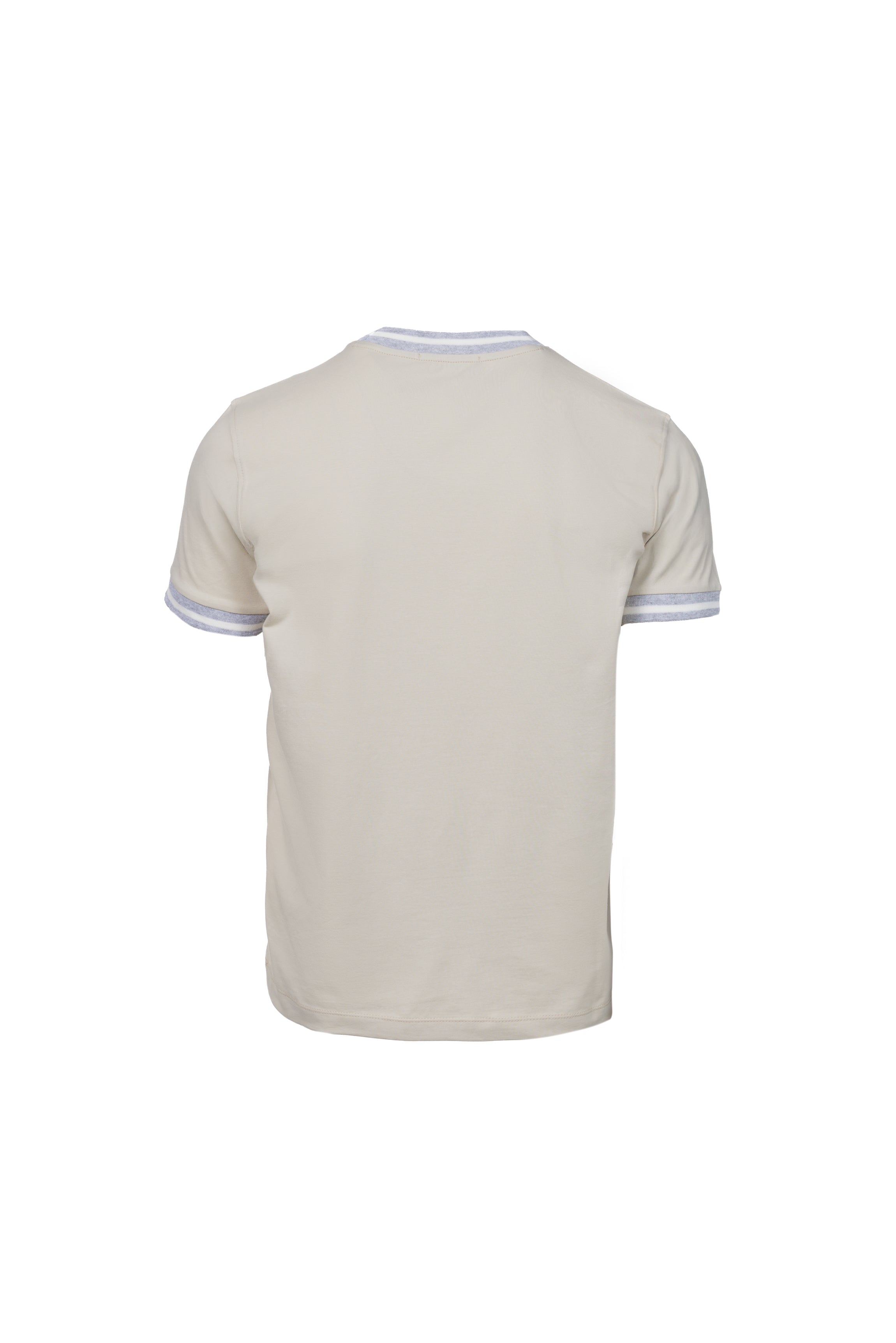 Cotton T-shirt with sand ribbing