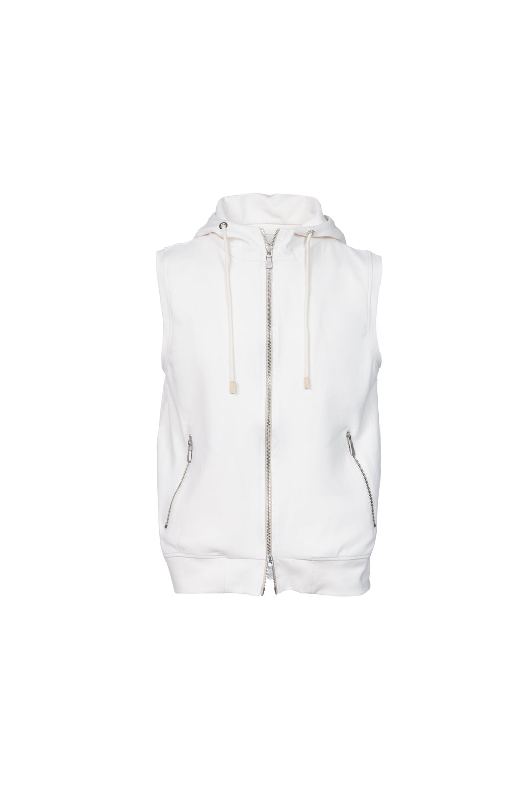 White cotton hooded vest