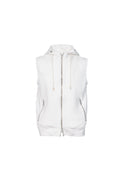 White cotton hooded vest