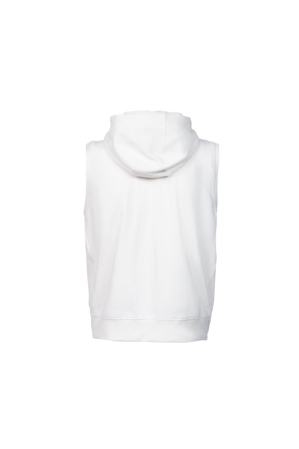 White cotton hooded vest