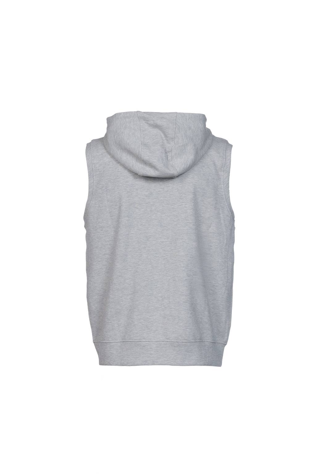 Grey cotton hooded vest