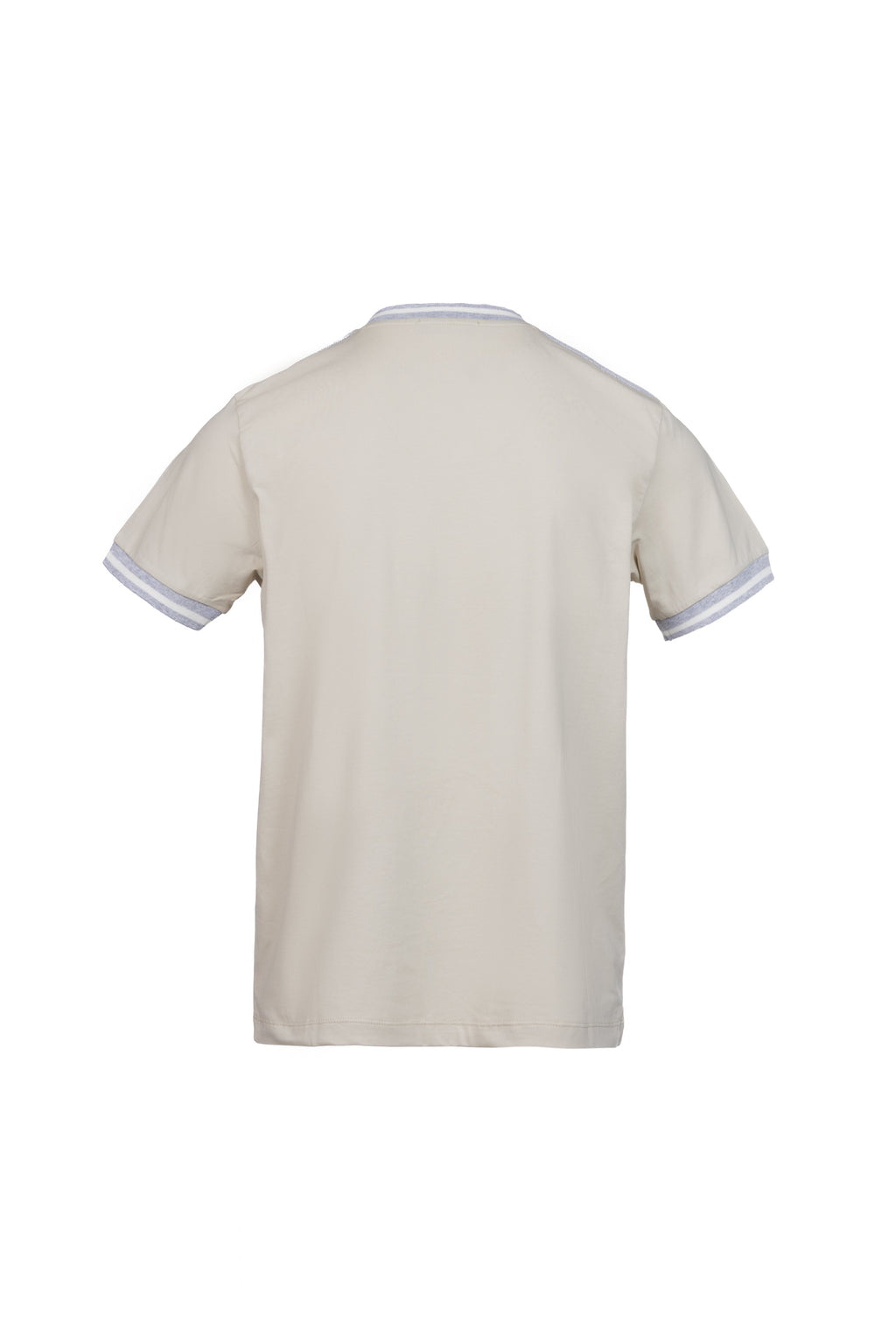 Cotton T-shirt with contrasting sand trim