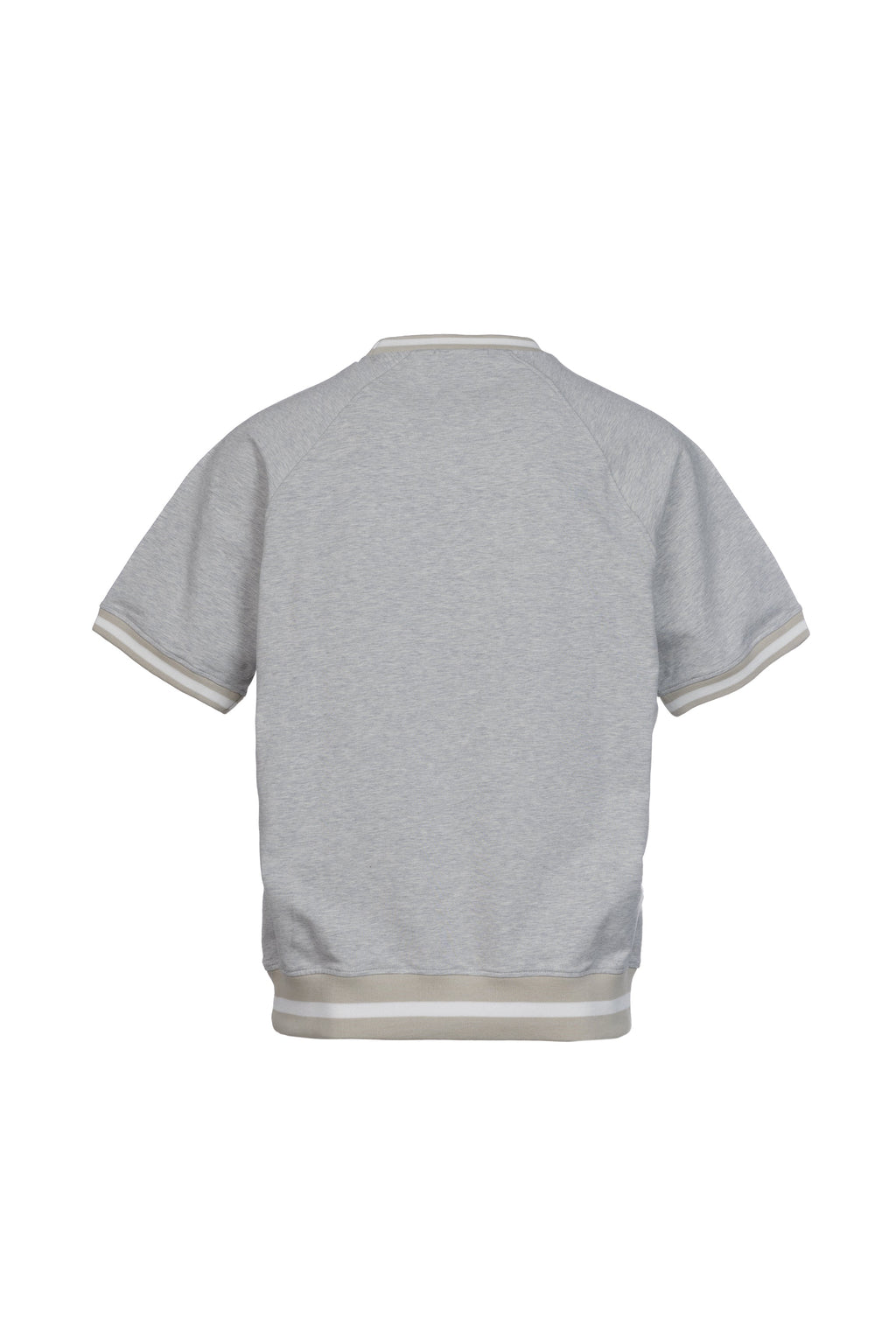 Cotton sweatshirt with contrasting grey elastic