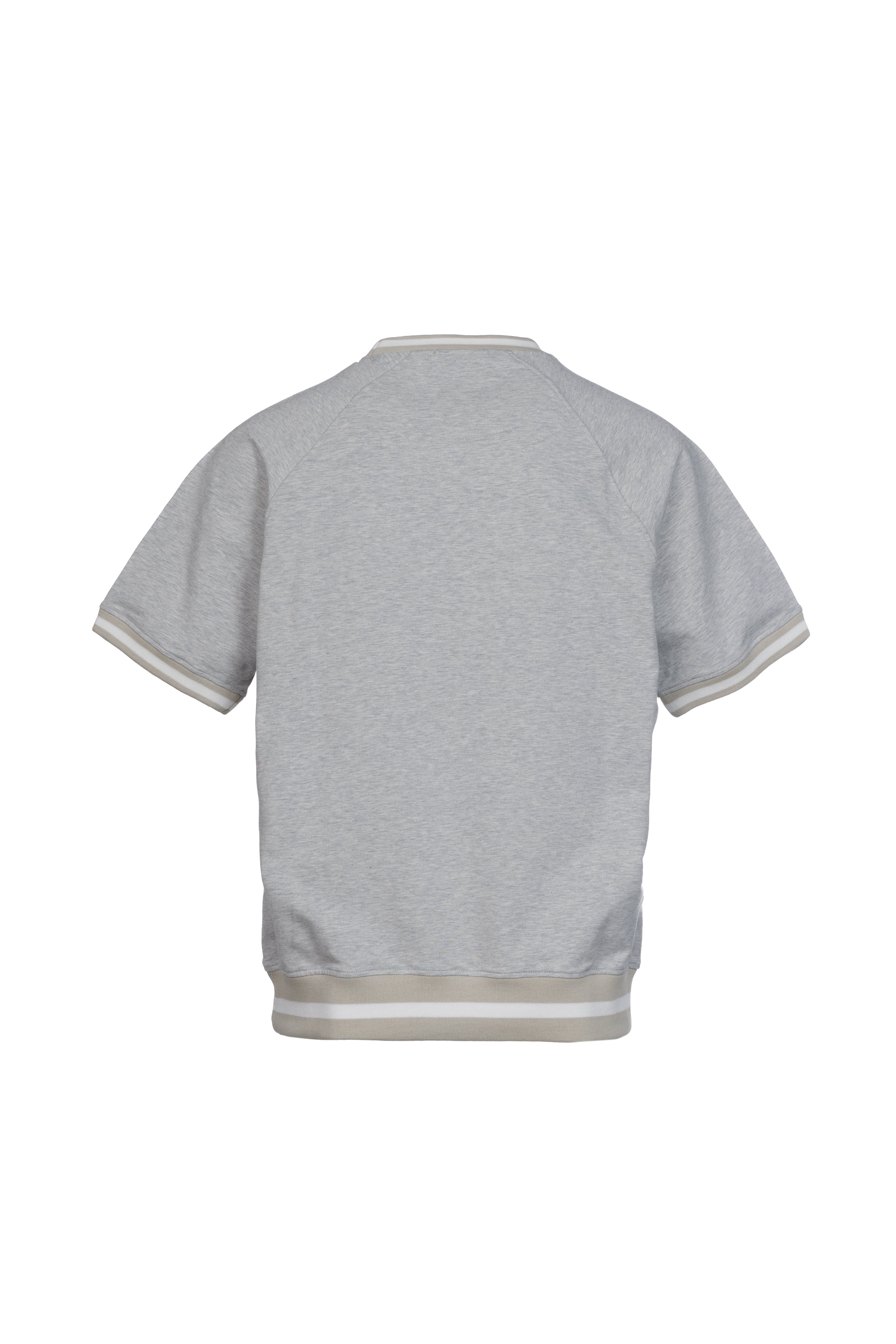 Cotton sweatshirt with contrasting grey elastic