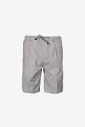 Light grey virgin wool Bermuda shorts