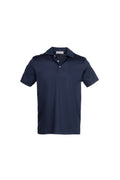 Blue Pima cotton polo shirt