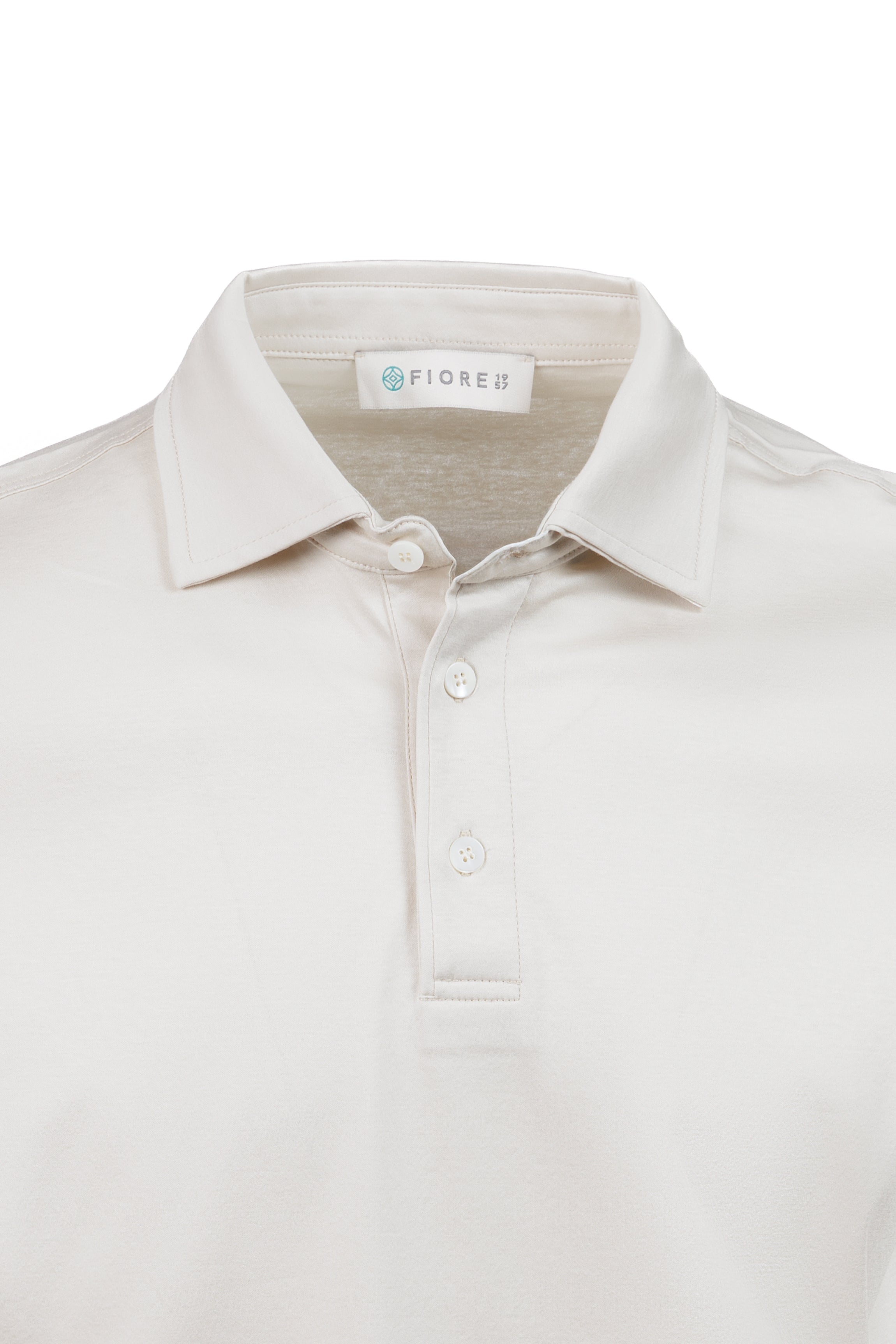 Beige Pima Cotton Polo Shirt