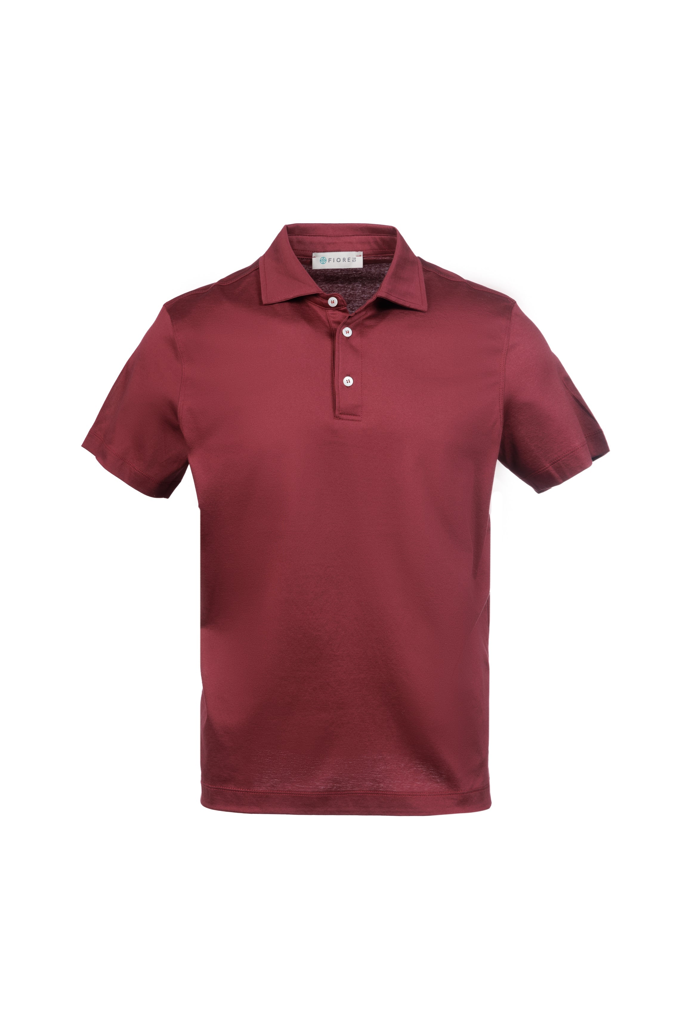 Burgundy pima cotton polo shirt