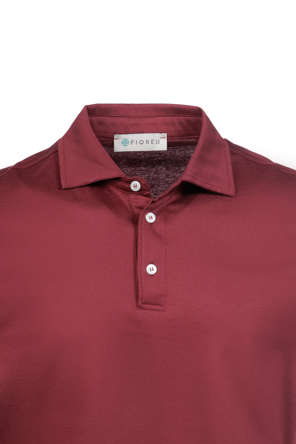 Burgundy pima cotton polo shirt