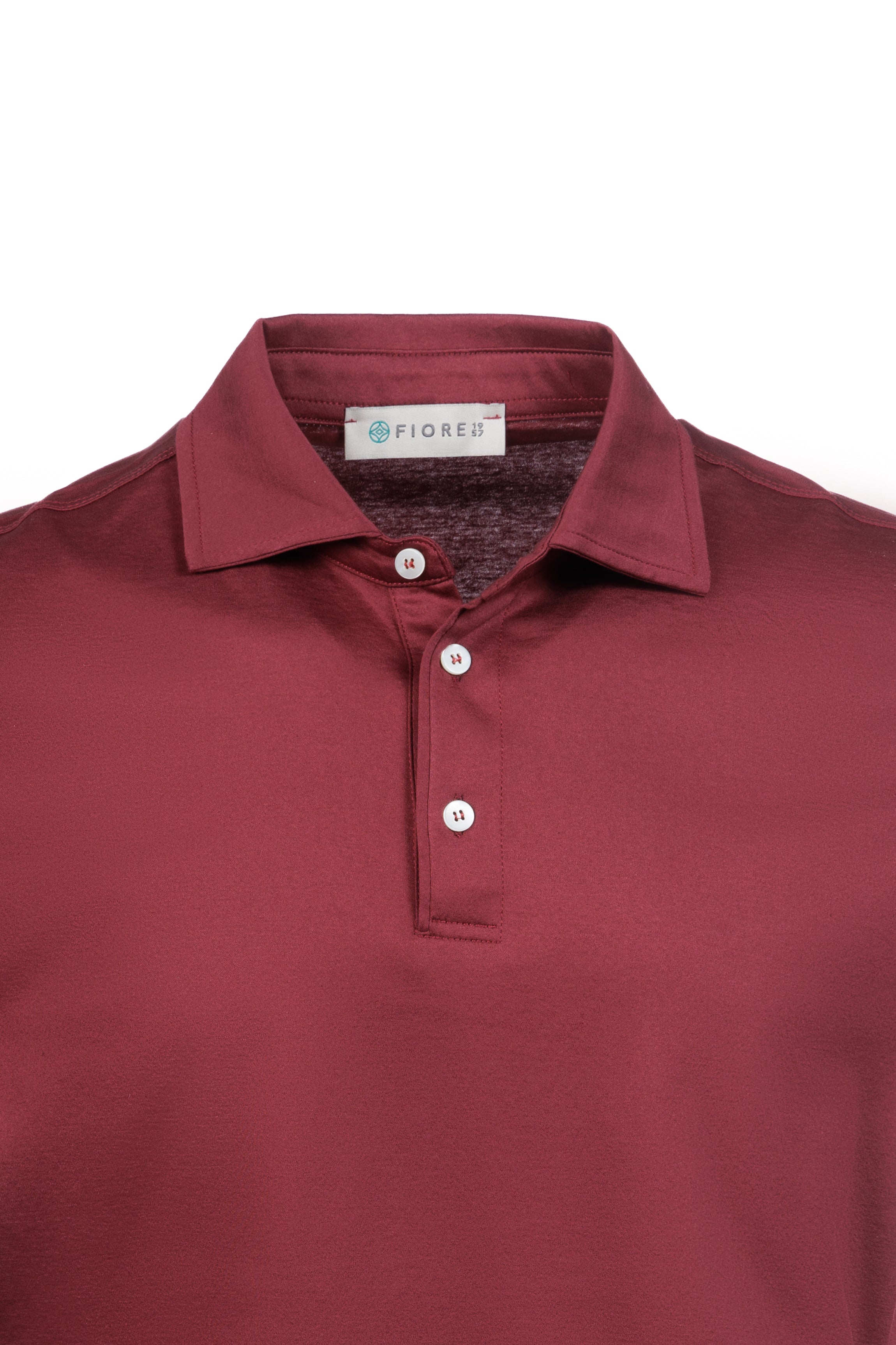 Burgundy pima cotton polo shirt