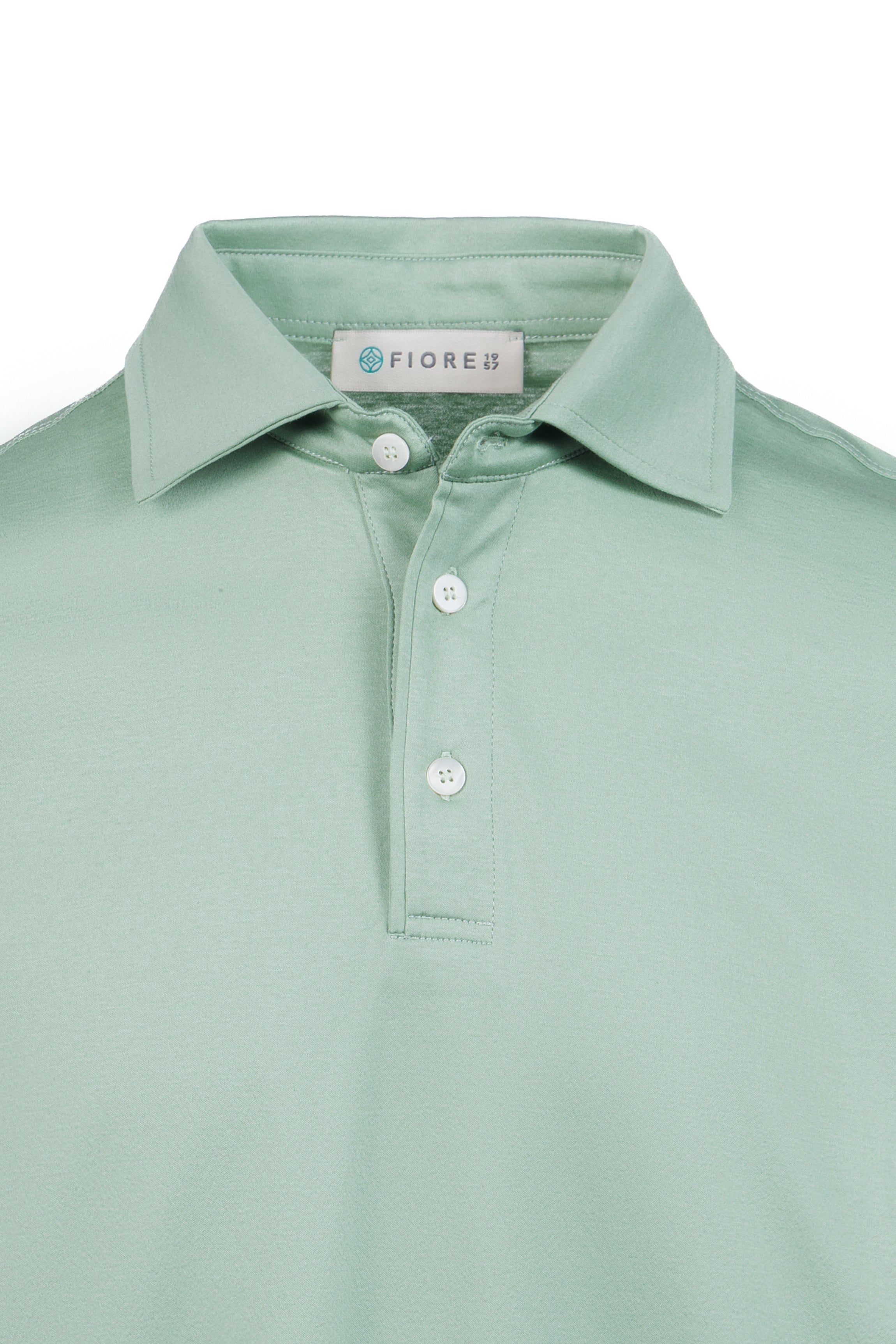 Sage pima cotton polo shirt