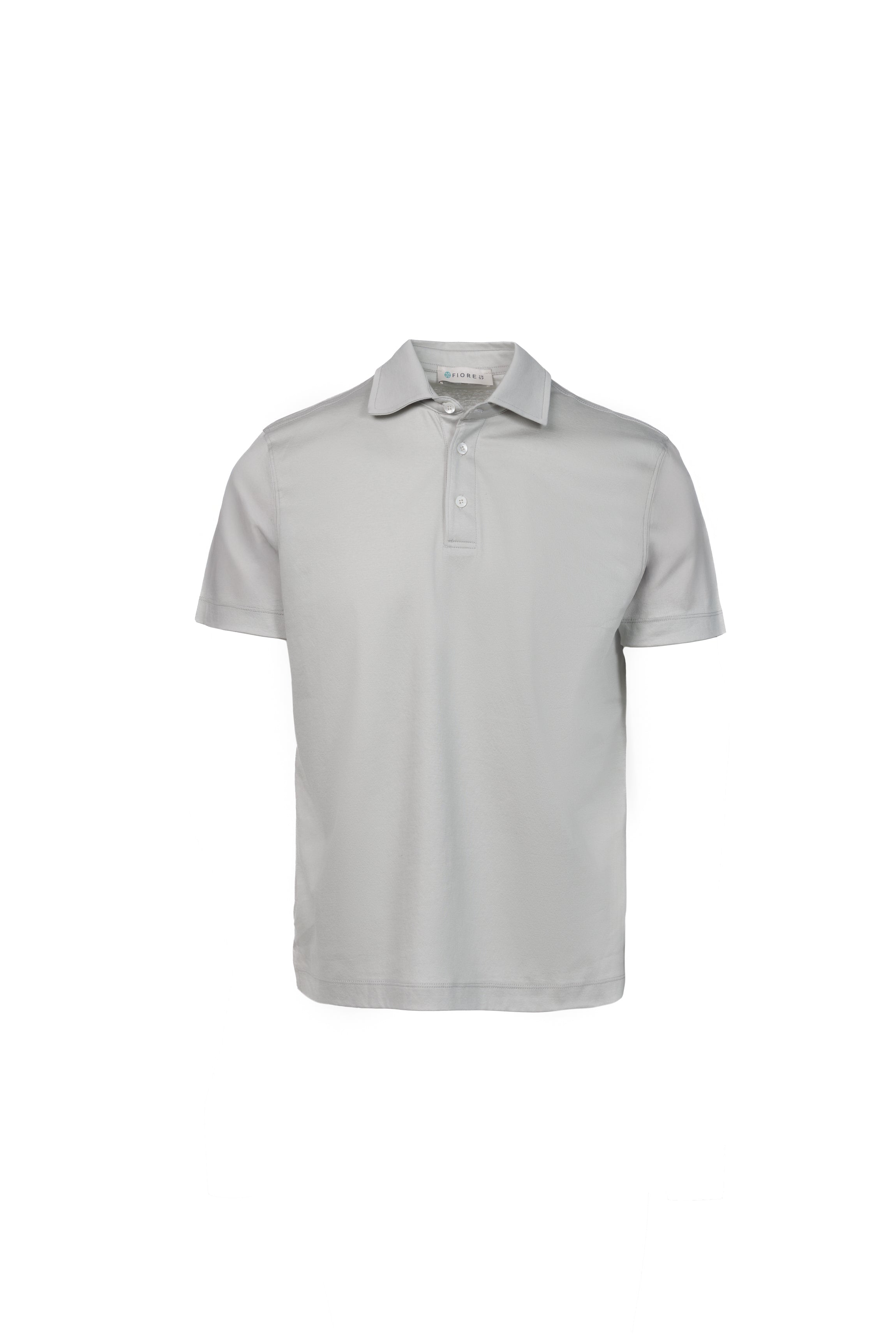 Light grey Pima cotton polo