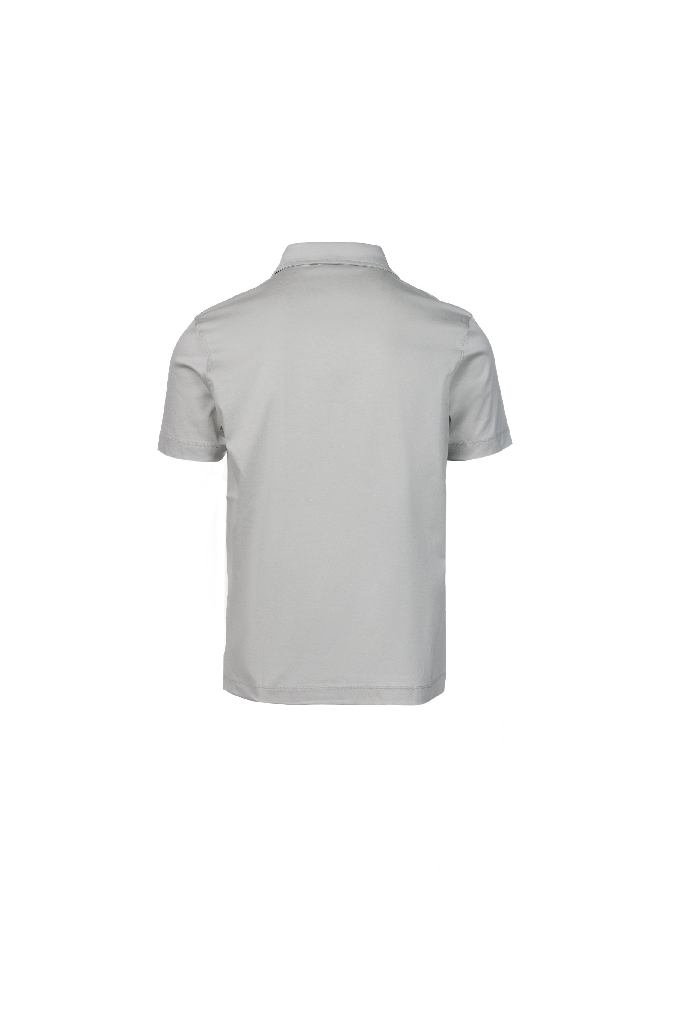 Light grey Pima cotton polo
