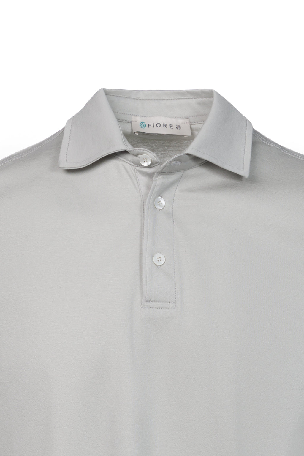 Light grey Pima cotton polo